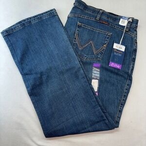 Wrangler Q Baby Jeans Women 26W x‎ 32L Ultimate Riding Bootcut Blue Denim NEW